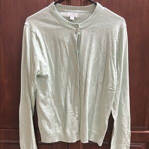 J.Crew Light Green Cardigan